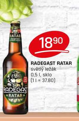 RADEGAST RATAR světlý ležák 0,5l