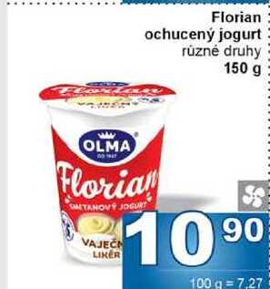 Florian ochucený jogurt různé druhy 150 g 