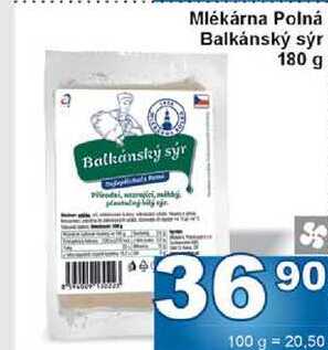 Mlékárna Polná Balkánský sýr 180 g