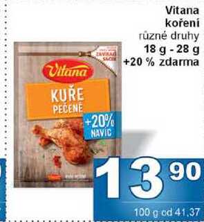 Vitana koření různé druhy 18 g - 28 g 