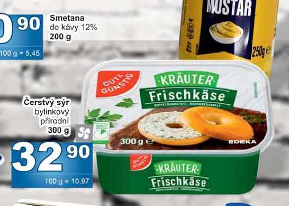 Čerstvý sýr bylinkový přírodní 300 g 