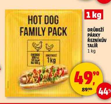 DRŮBEŽÍ PÁRKY ŘEZNÍKŮV TALÍŘ, 1 kg 