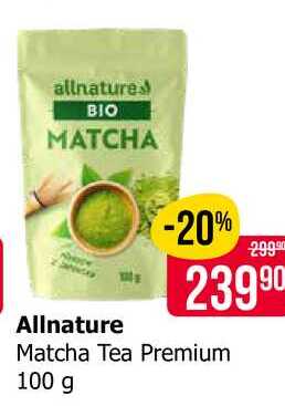 Allnature Matcha Tea Premium 100 g 