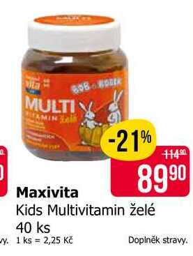 Maxivita Kids Multivitamin želé 40 ks
