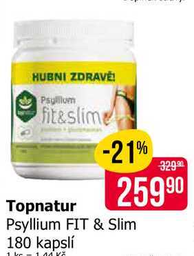 Topnatur Psyllium FIT & Slim 180 kapslí 
