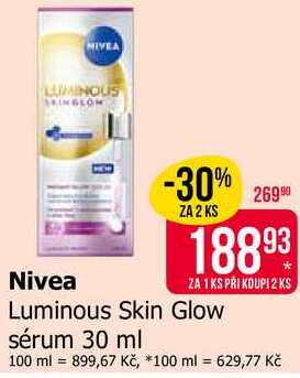 Nivea Luminous Skin Glow sérum 30 ml 