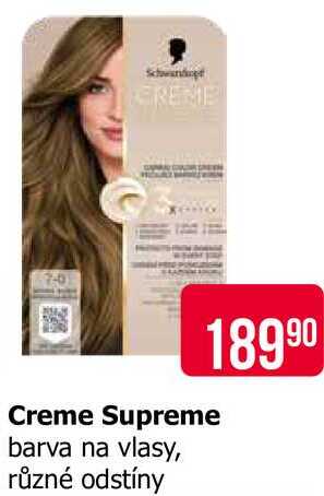 Creme Supreme barva na vlasy, různé odstíny 