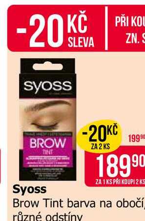Syoss Brow Tint barva na obočí různé odstíny 