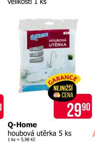 Q-Home houbová utěrka 5 ks