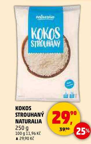 KOKOS STROUHANÝ NATURALIA, 250 g