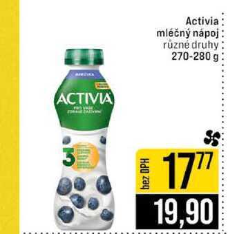 Activia mléčný nápoj různé druhy 270-280 g 