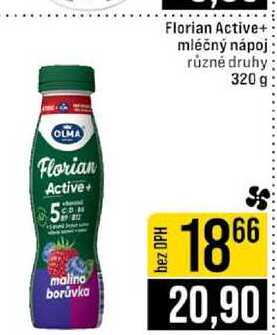 Florian Active+ mléčný nápoj různé druhy 320 g