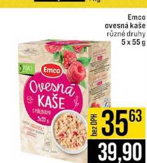 Emco ovesná kaše různé druhy 5x55 g 