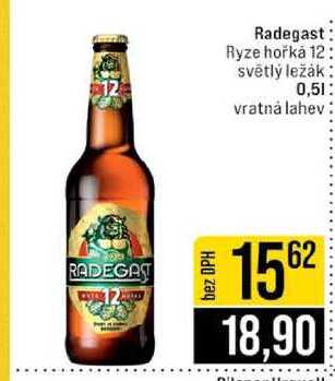 Radegast Ryze hořká 12 světlý ležák 0,5l