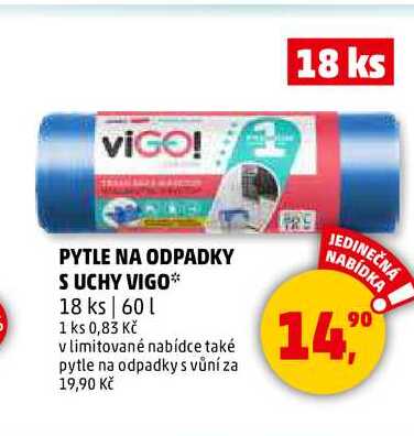 PYTLE NA ODPADKY S UCHY VIGO, 18 ks