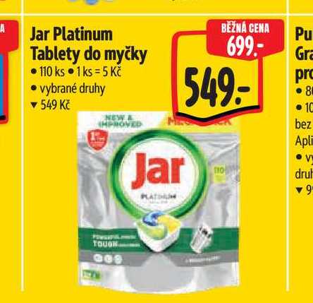   Jar Platinum Tablety do myčky  110 ks 