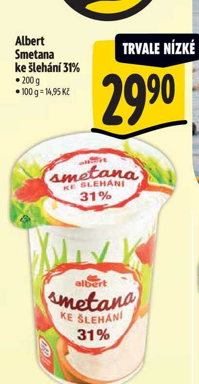 Albert Smetana ke šlehání 31%  200 g 