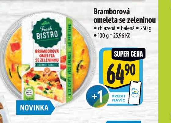   Bramborová omeleta se zeleninou 250 g