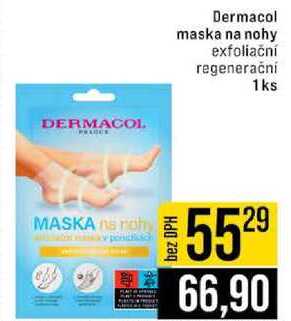 Dermacol maska na nohy exfoliační regenerační 1ks 