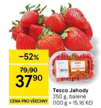 Tesco Jahody, 250 g, balené  