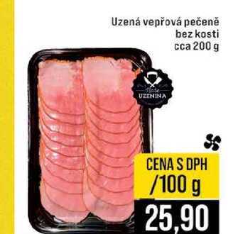 Uzená vepřová pečeně bez kosti cca 200 g 100g