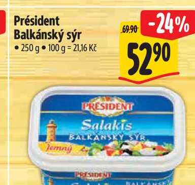 Président Balkánský sýr 250 g 