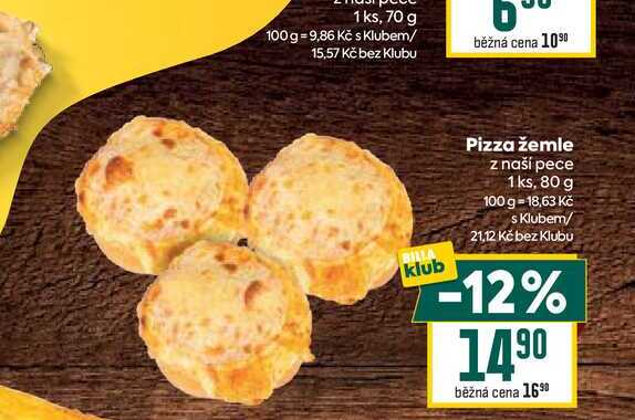 Pizza žemle z naší pece 1ks, 80 g