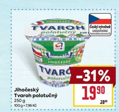 Jihočeský Tvaroh polotučný 250 g 