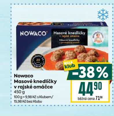 Nowaco Masové knedlíčky v rajské omáčce 450 g