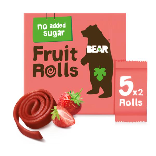 Bear Fruit Rolls ovocné plátky Jahoda 5x20g