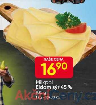 Milkpol Eidam sýr 45% 100 g 
