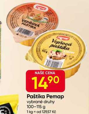 Pemap Paštika vybrané druhy 100-115 g
