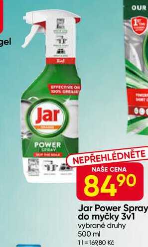 Jar Power Spray do myčky 3v1 vybrané druhy 500 ml 