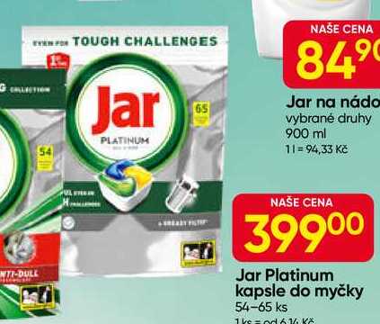 Jar Platinum kapsle do myčky 54-65 ks 