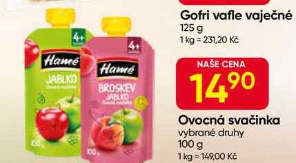 Hamé Ovocná svačinka vybrané druhy 100 g