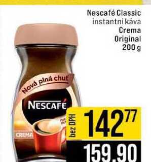 Nescafé Classic instantni káva Crema Original 200 g  v akci
