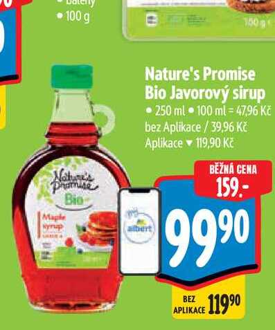   Nature's Promise Bio Javorový sirup 250 ml 