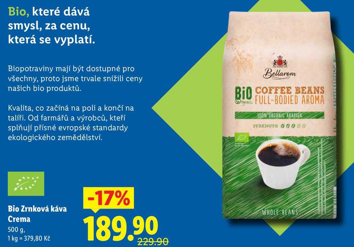 Bio Zrnková káva, 500 g