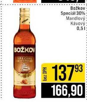 Božkov Speciál 30% Mandlový Kávový 0,5l