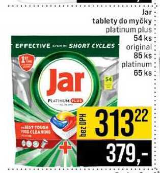 Jar tablety do myčky platinum plus 54 ks 