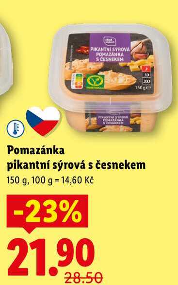 Pomazánka pikantní sýrová s česnekem, 150 g