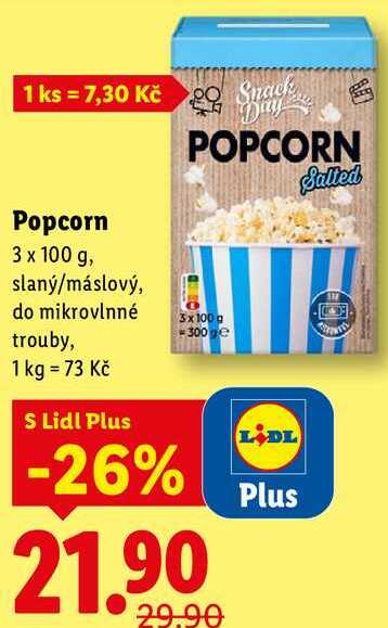 Popcorn, 3x 100 g
