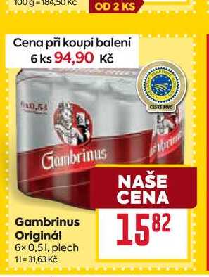 Gambrinus Originál 6x0,51, plech