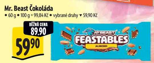 Mr. Beast Čokoláda, 60 g 