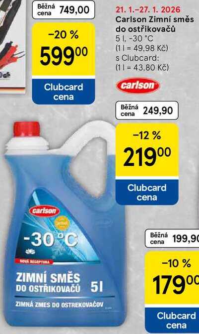 Carlson Zimní směs do ostřikovačů -30 °C, 5 l 