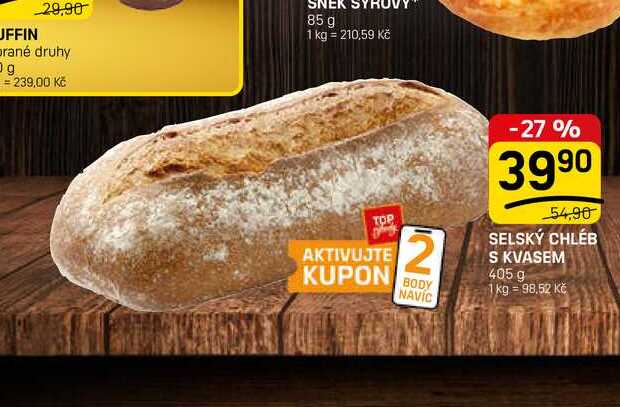 SELSKÝ CHLÉB S KVASEM 405 g 