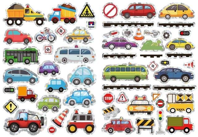 TALENTUS Sada samolepek auta