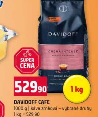 DAVIDOFF CAFE 1000 g káva zrnková vybrané druhy