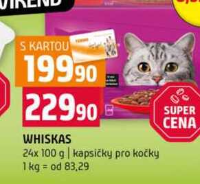 WHISKAS 24x 100 g kapsičky pro kočky