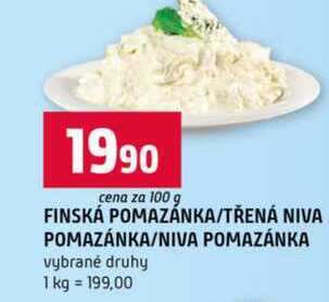 FINSKÁ POMAZÁNKA/TŘENÁ NIVA POMAZÁNKA/NIVA POMAZÁNKA vybrané druhy 100g